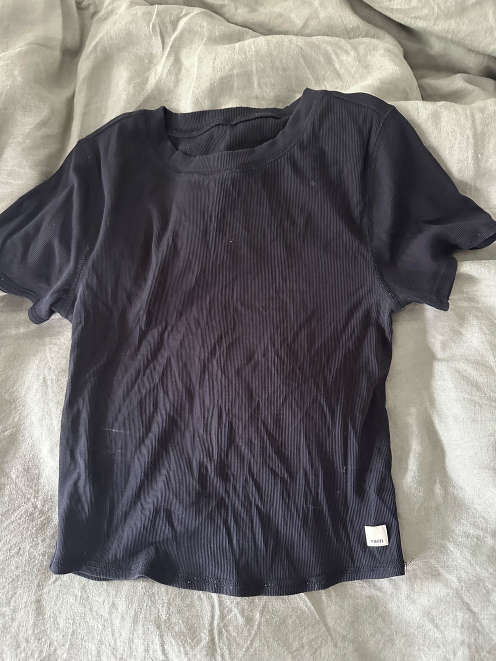 Vuori Poss Black Short Sleeve Ribbed Tee Size S